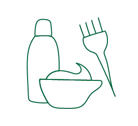 Icoon van haarkleuring voor recyclage